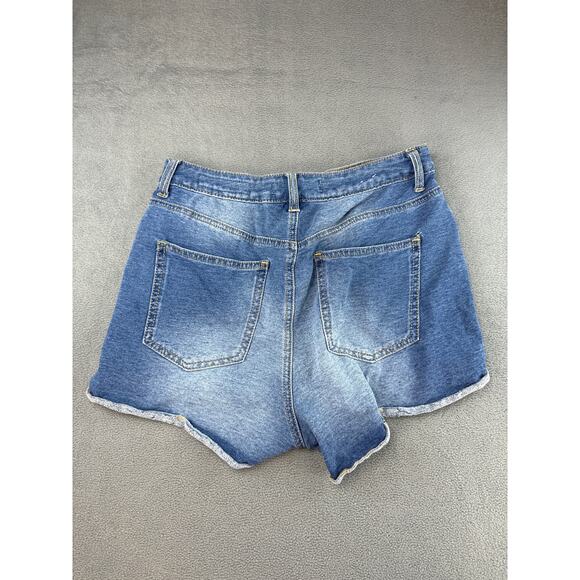 Bullhead Denim Pacsun‎ Juniors Denim Jean Shorts Distressed Dark Wash Size 5 - Picture 7 of 7